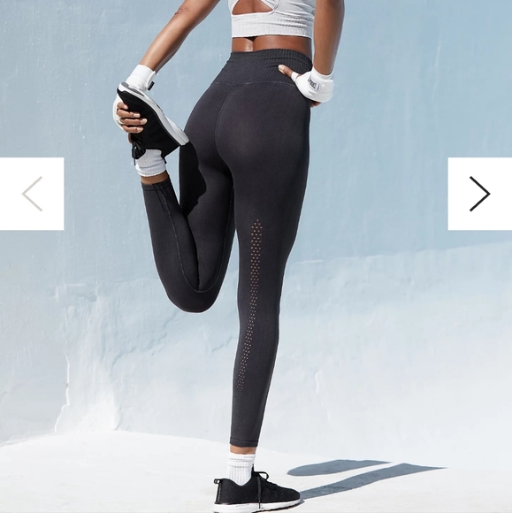 FP Movement by Free People High-Rise 7/8 Length Good Karma Leggings washed black